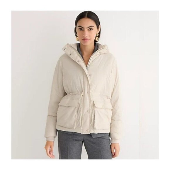 🆕J.Crew Coat - Lightweight Cinched-Waist Puffer Jacket
